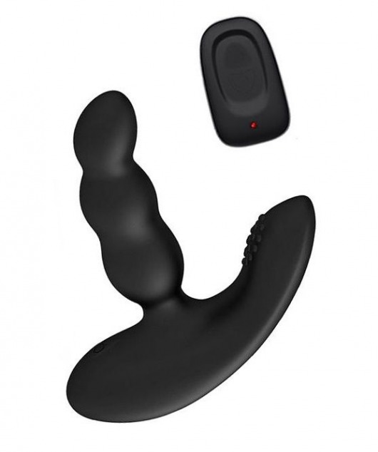 Черный силиконовый стимулятор простаты Levett Nitoc с пультом ДУ - Levett - в Воронеже купить с доставкой