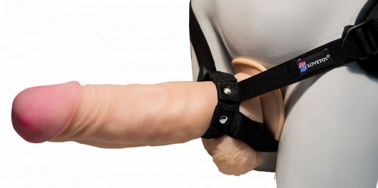 Поясной супергигант на присоске - 24,5 см. - LOVETOY (А-Полимер) - купить с доставкой в Воронеже