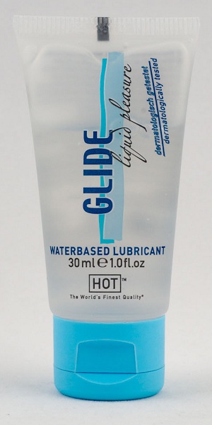 Интимная смазка на водной основе Glide - 30 мл. - HOT - купить с доставкой в Воронеже
