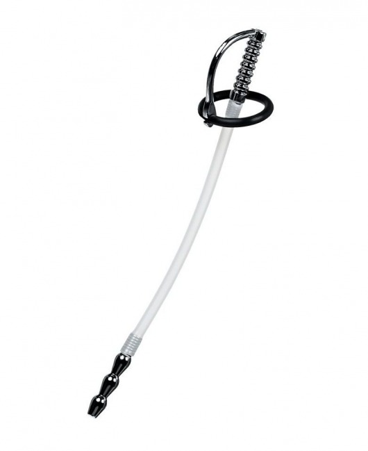 Силиконовый уретральный плаг со сменными фиксирующими кольцами Metal - ToyFa - купить с доставкой в Воронеже