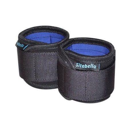 Неопреновые черно-синие наручники - Sitabella - купить с доставкой в Воронеже