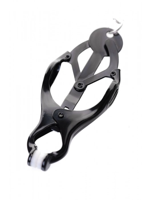 Черно-серебристые зажимы для сосков с кольцом для пениса TOYFA Metal - ToyFa - купить с доставкой в Воронеже